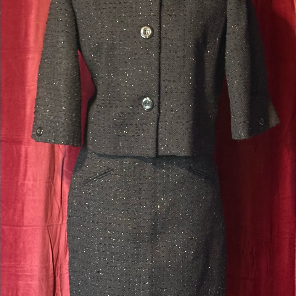 Spiegel Black Blazer and Skirt Set